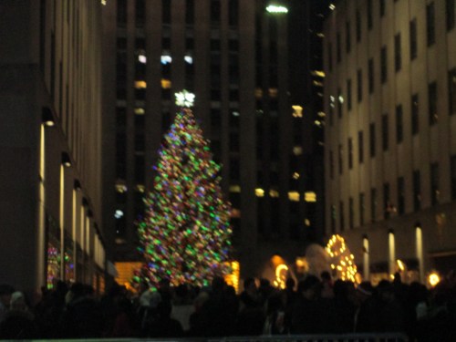 Rockefeller tree NYC holiday windows