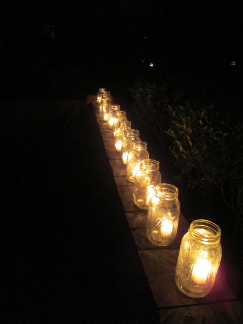 Bar mitzvah decorating personalizing outdoor candle jars