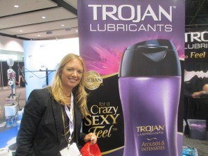 Trojan lubricant at swag expo at BlogHer13 on carpoolcandy.com
