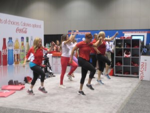 aerobics at BlogHer13/ carpoolcandy.com