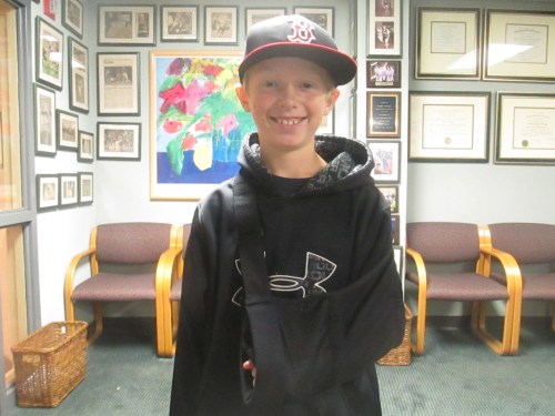 Sprained arm on carpoolcandy.com