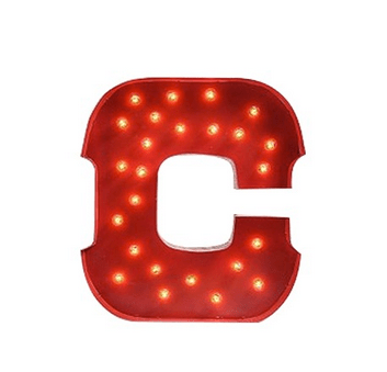 Light up letter from shed.com on carpoolcandy.com