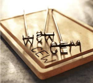 Williams Sonoma steak brand and carving board on carpoolcandy.com