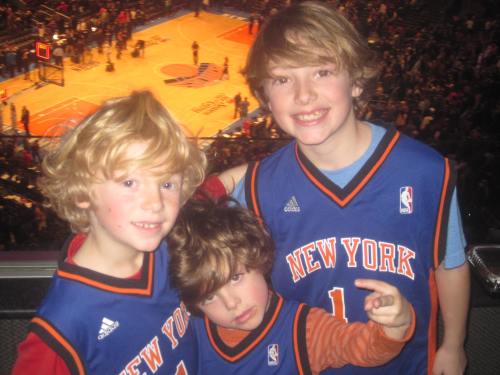 Celebrating Christmas at Knick game 2010Knick game on carpoolcandy.com 