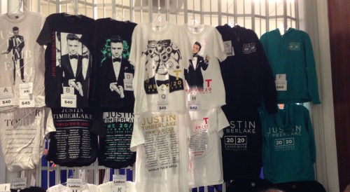 Justin Timberlake concert tshirts on carpoolcandy.com