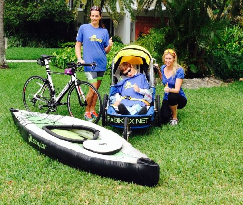 Paralyzed triathlete on carpool candy.com