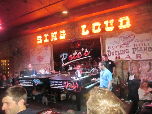 Austin bachelorette party at Pete's Dueling Piano Bar on carpoolcandy.com