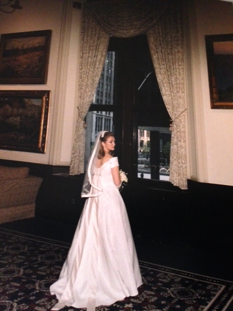 The requisite bride turn back photo....