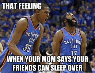 Sleepover graphic on carpoolcandy.com