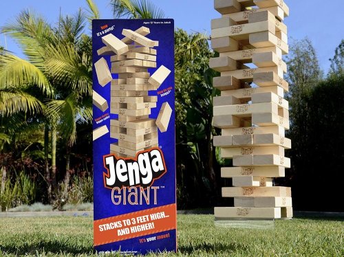 Jenga Giant game on carpoolcandy.com holiday gift guide