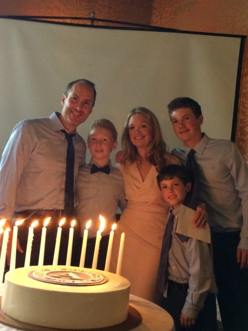 Bar mitzvah candle lighting